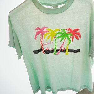 Vintage 1980s Hawaii Graphic T-Shirt XL Single Stitch Made in USA